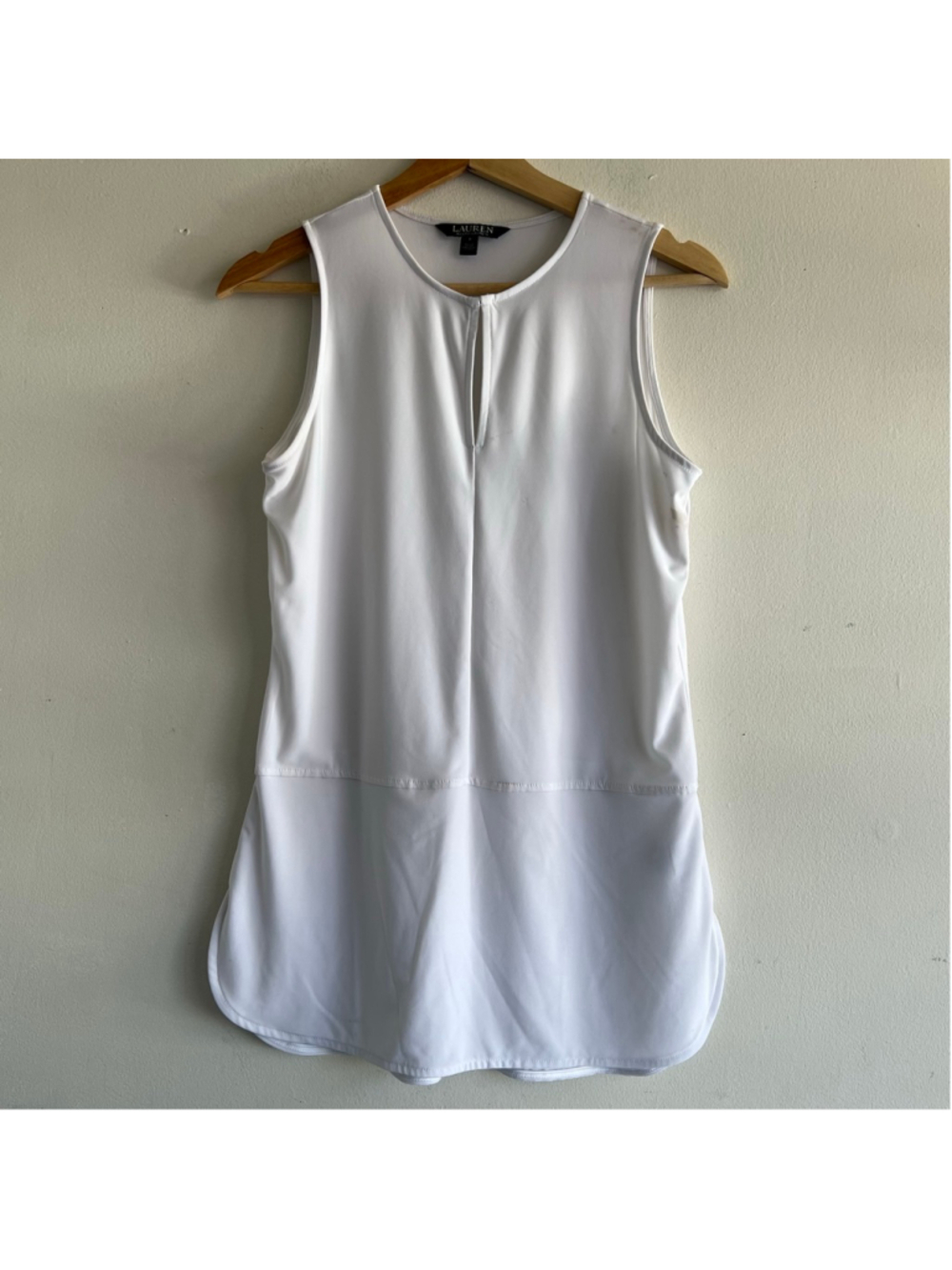 LAUREN Ralph Lauren White Sleeveless Tunic Top S